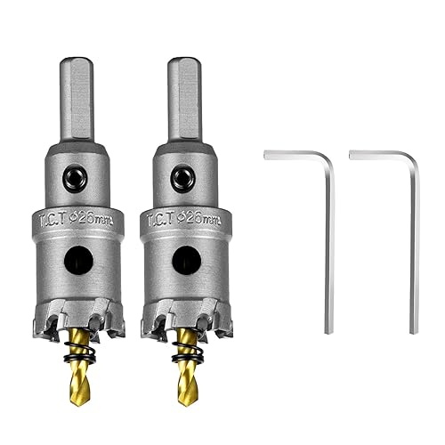 Miniatura 43 de SALI 1-1/16" (27mm) Kit de sierra perforadora TCT con punta de carburo de tungsteno Broca de sierra perforadora con punta de carburo con broca