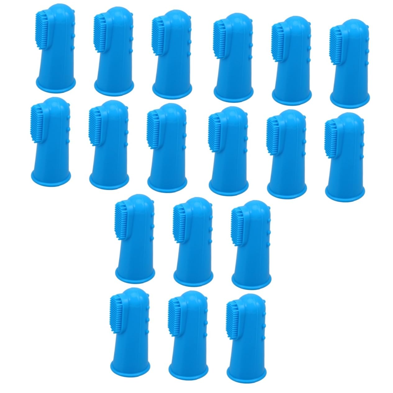 BESPORTBLE 18pezzi Spazzolino Finger Per Spazzolino Per Domestici Massaggia Gengive Blu Per e
