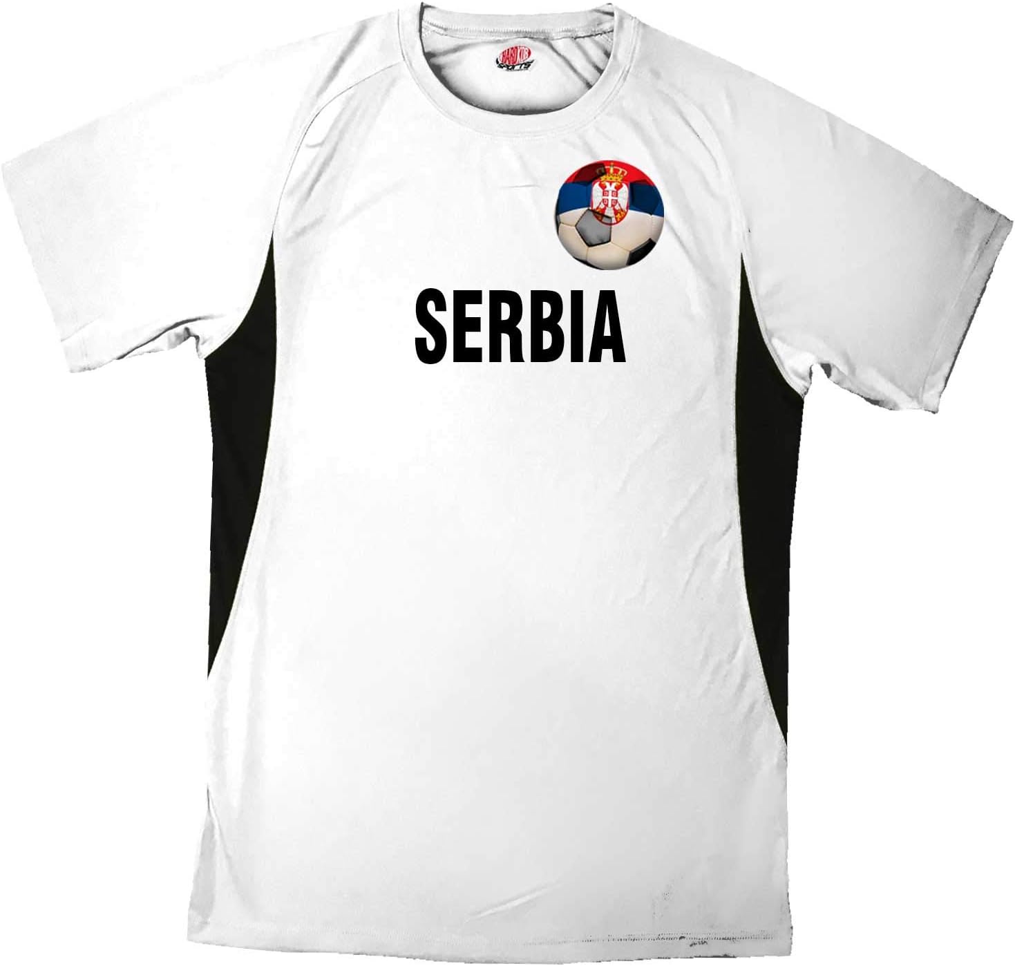 Custom Serbia Soccer Ball 1 Adult Jersey Personalized with Your Names and Numbers