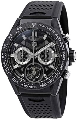 TAG Heuer Carrera Chronograph Men's Calibre Heuer 02 Automatic Chronograph Black Dial Watch