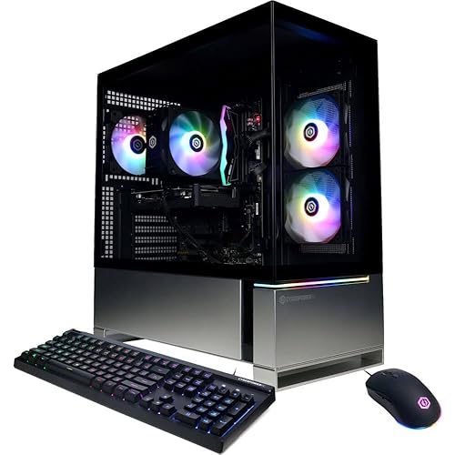 CyberpowerPC Gamer Master Gaming Desktop - AMD Ryzen 7 8700F (8-Core, 16-Thread, up to 5.0GHz) - NVIDIA GeForce RTX 5060 8GB - 16GB DDR5 RAM - 1TB NVMe SSD - Windows 11 Home - Wi-Fi 6, Bluetooth 5.3