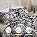 LONAVA King Flower 3 Pcs Duvet Cover Set, Breathable Soft Microfiber Black Lining Comforter Cover with Zipper Closure, and 2 Anti-Pilling, Fade Resistant Pillowcases, Midnight Blossoms