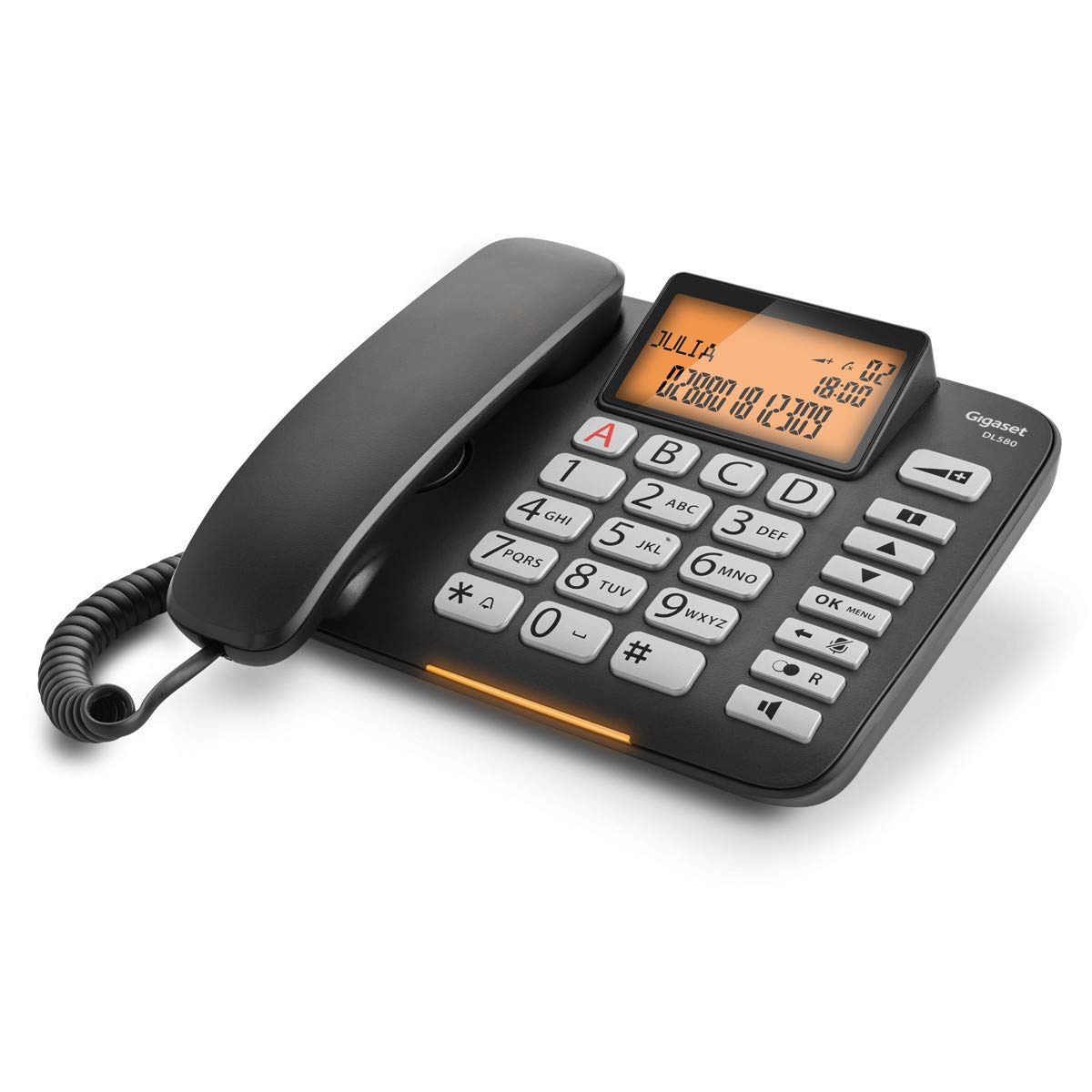 Gigaset DL580 Téléphone filaire Noir [Version Française]