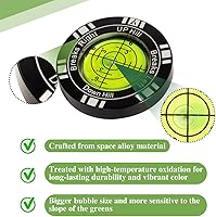 Vista 3 de Putt - Lector verde de golf, ayuda de entrenamiento de golf de alta precisión, elegante marcador de bola con clip para sombrero, accesorios de golf