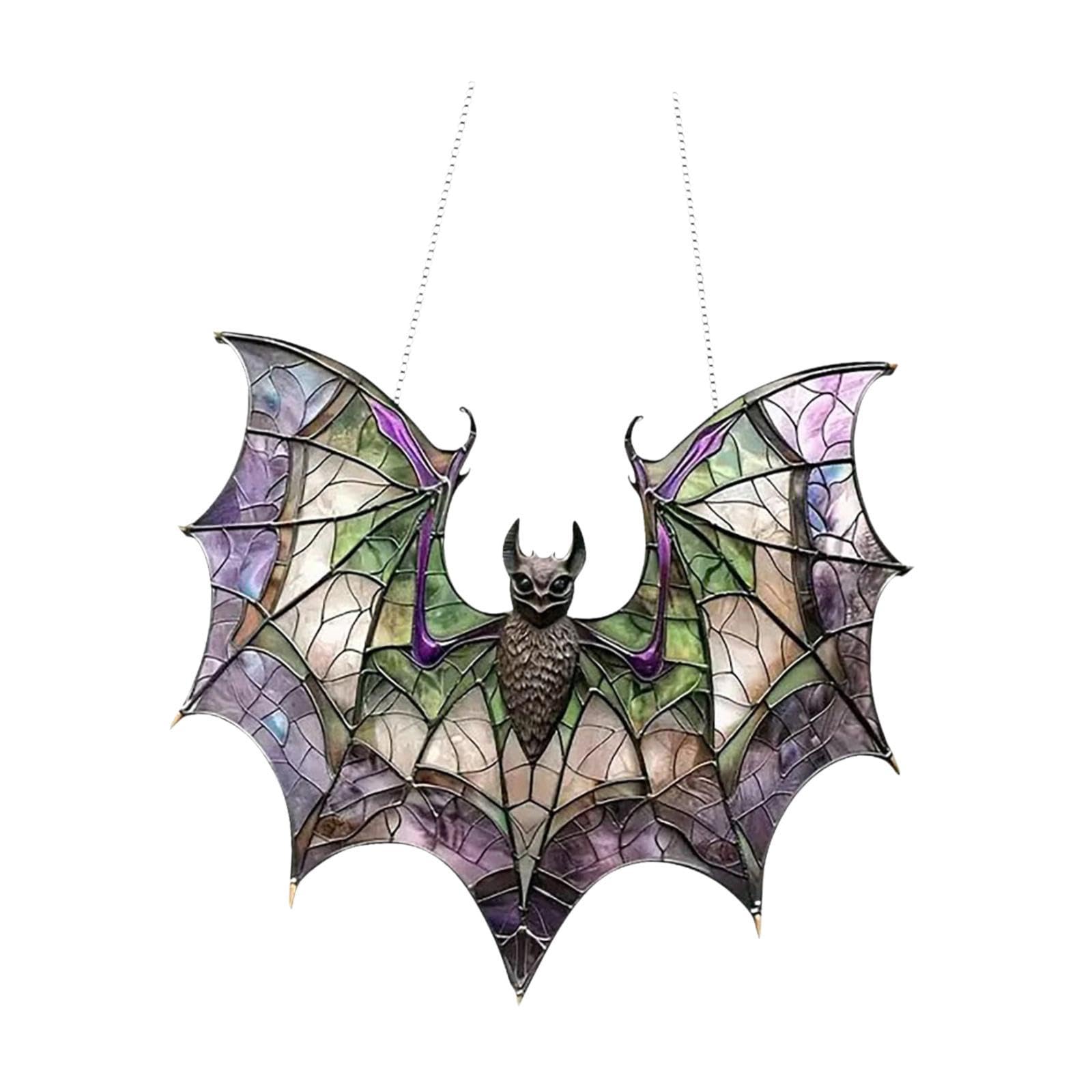 Bat Sun Catcher Stained Glass Window Hanging for Office Living Room Home | Suncatchers & Mobiles Déco-image-32