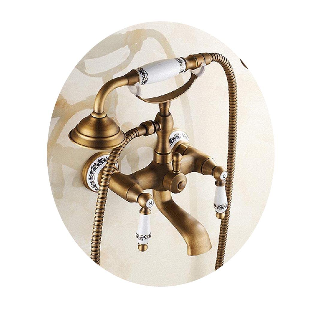 Cucina per Rubinetti Dell'Acqua, Cucina Rubinetto, Tutto Bronzo Fai Una Doccia Rubinetto da Bagno Tripla Valvola Di Miscelazione Calda Eda Semplice Impugnatura Singola Manopola Suit da Doccia 4