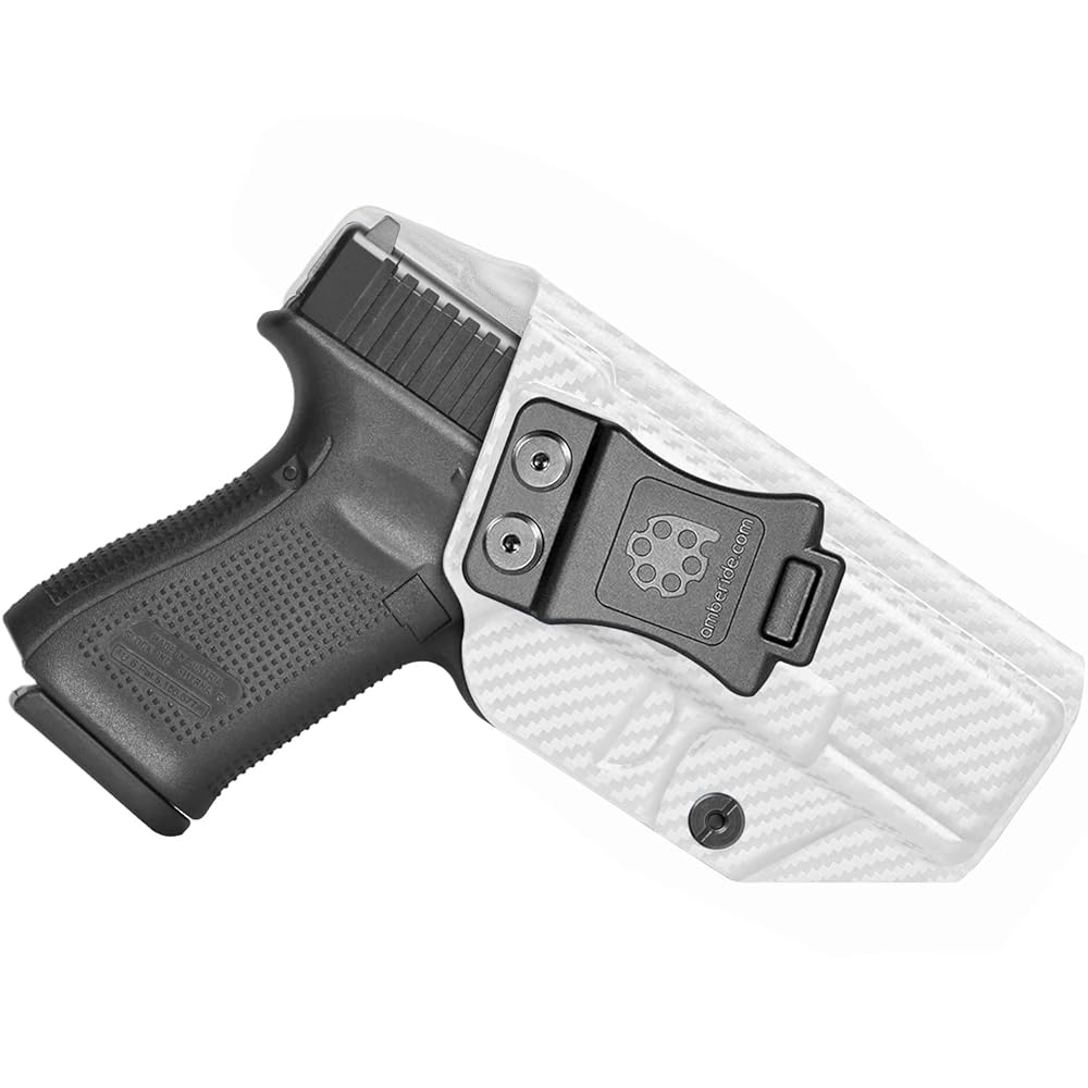Glock19 19X 44 45 23 32 Holster IWB OWB Kydex Holster Custom Fit: Glock 19 19X 44 45 23 32 (Gen 1-5) Pistol - Inside Waistband Concealed Carry - Adj. Cant & \'Posi-Click\' Retention - No Wear No Jitter