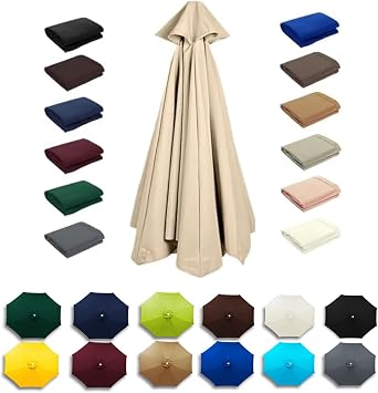 Replacement Parasol Canopy, Umbrella Replacement Fabric, Garden Umbrella Covers Waterproof 2m-3.5m Outdoor Patio Umbrella Replacement Canopy, 6/8 Arms Replacement Parasol Fabric Standby Cover