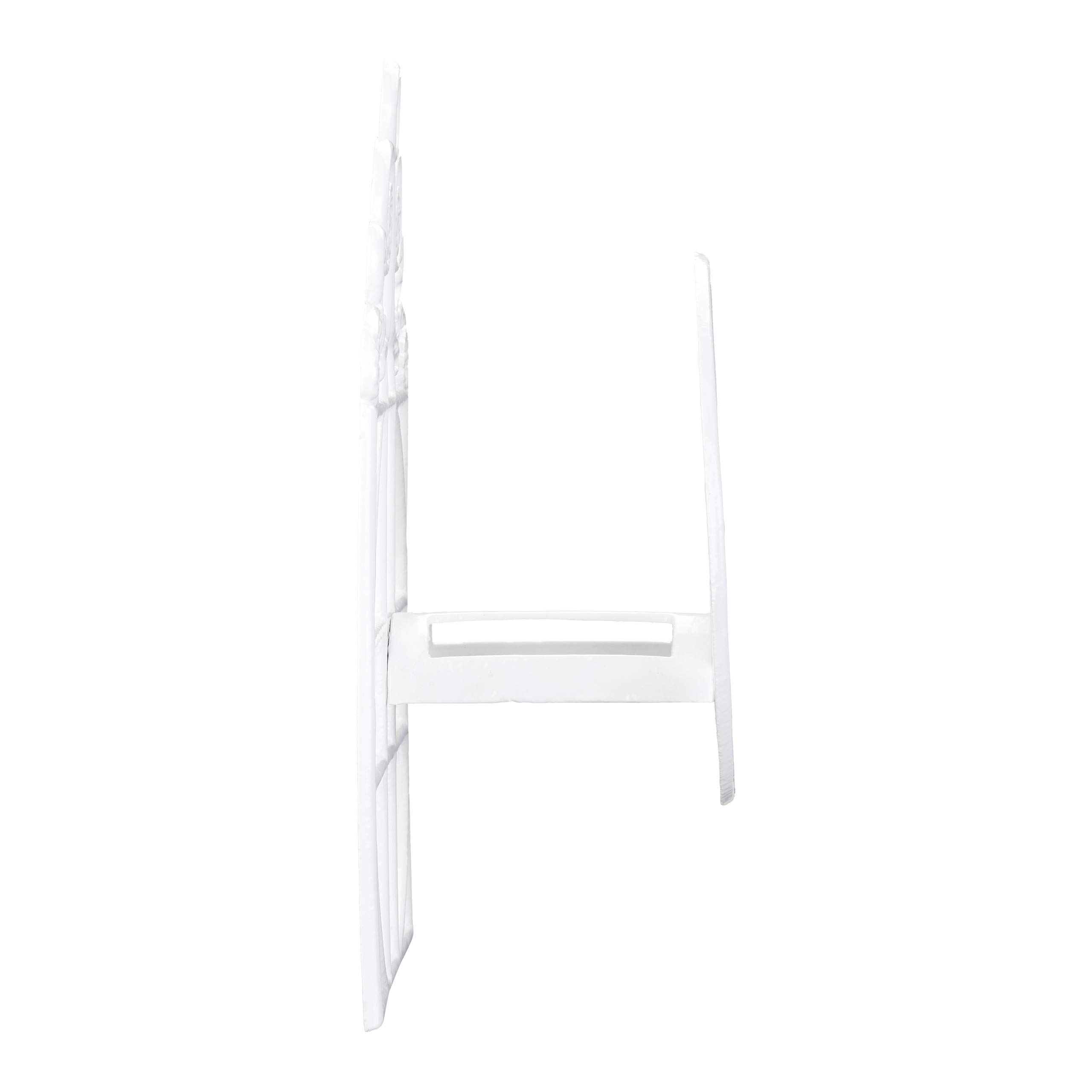 Relaxdays, blanc Porte support tuyau arrosage fonte fer HxlxP: 50 x 32 x 20 cm