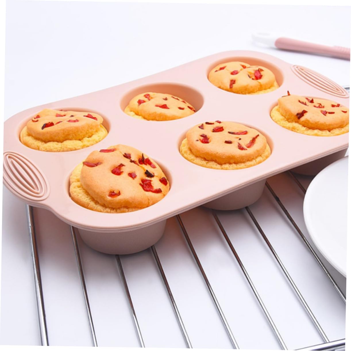 Cabilock 2pcs Silicone Cake High Temperature Baking Tool for Muffins Puddings and Jellies Food-grade Silicone Versatile Kitchen Baking