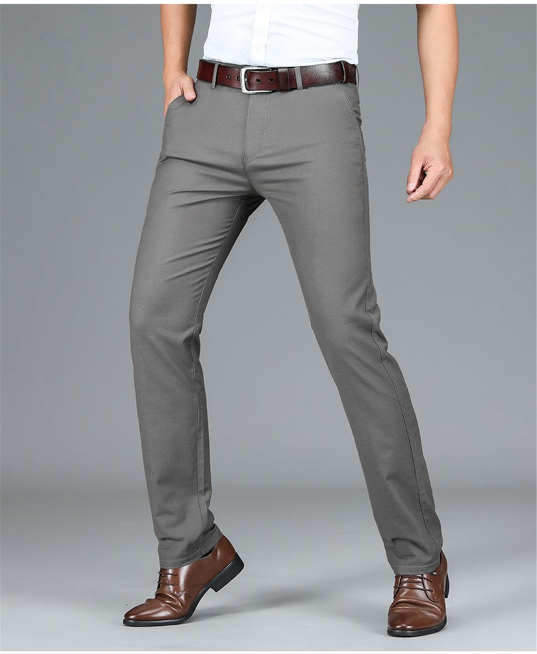 Vogrtcc Pantalones Casuales Elásticos para Hombre Pantalones De Negocios