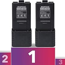 2pc Baofeng BL-5L 3800 mAh Extended Batteries Compatible with UV-5R BF-8HP UV-5RX3 RD-5R UV-5RTP UV-5R+, UV-5X3, Rechargeable Extended Baofeng Accessories Battery by Mirkit Radio USA Warranty - coolthings.us