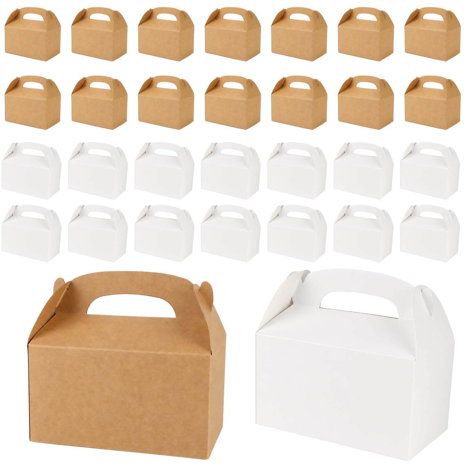 30 Pack Party Boxes Kit, 15 Kraft Boxes und 15 White Gift Boxes
