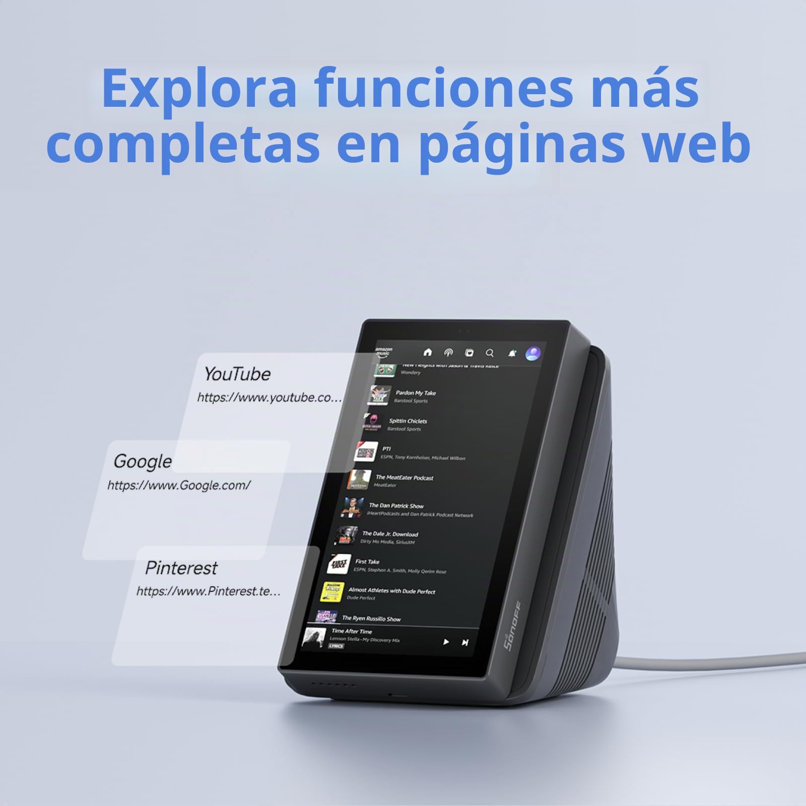 SONOFF NSPanel Pro 120 Panel de control para el hogar inteligente con puerta de enlace Zigbee integrada y seguridad del hogar, monitoreo de energía, funciones de visualización de la cámara (blanco)