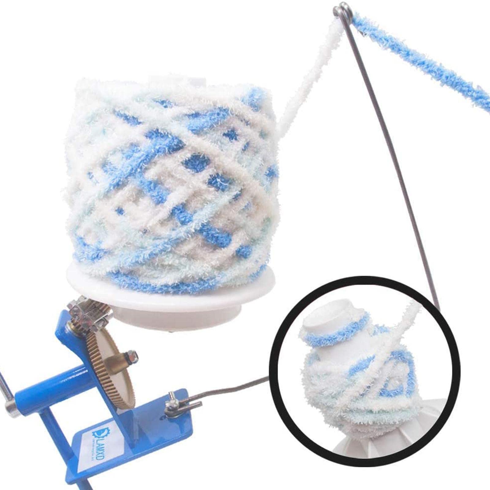 Merishopp Handheld Heavy Duty Metal Lace Yarn Fiber Wool Ball Winder Hand Operated Crafts | Needlecrafts & Yarn | Crocheting & Knitting | Notions & Tools-image-12