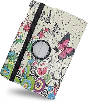 360 Rotating Leather Case Cover For Samsung Galaxy Tab E 9.6 Inch T560 / T561 Pink Butterfly