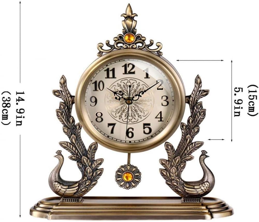 Mantel Clocks Light Luxury Peacock Clock Wall Clock Living Room Home Creative Fashion Mute Modern Decoration Personality Clock Table Top Clocks