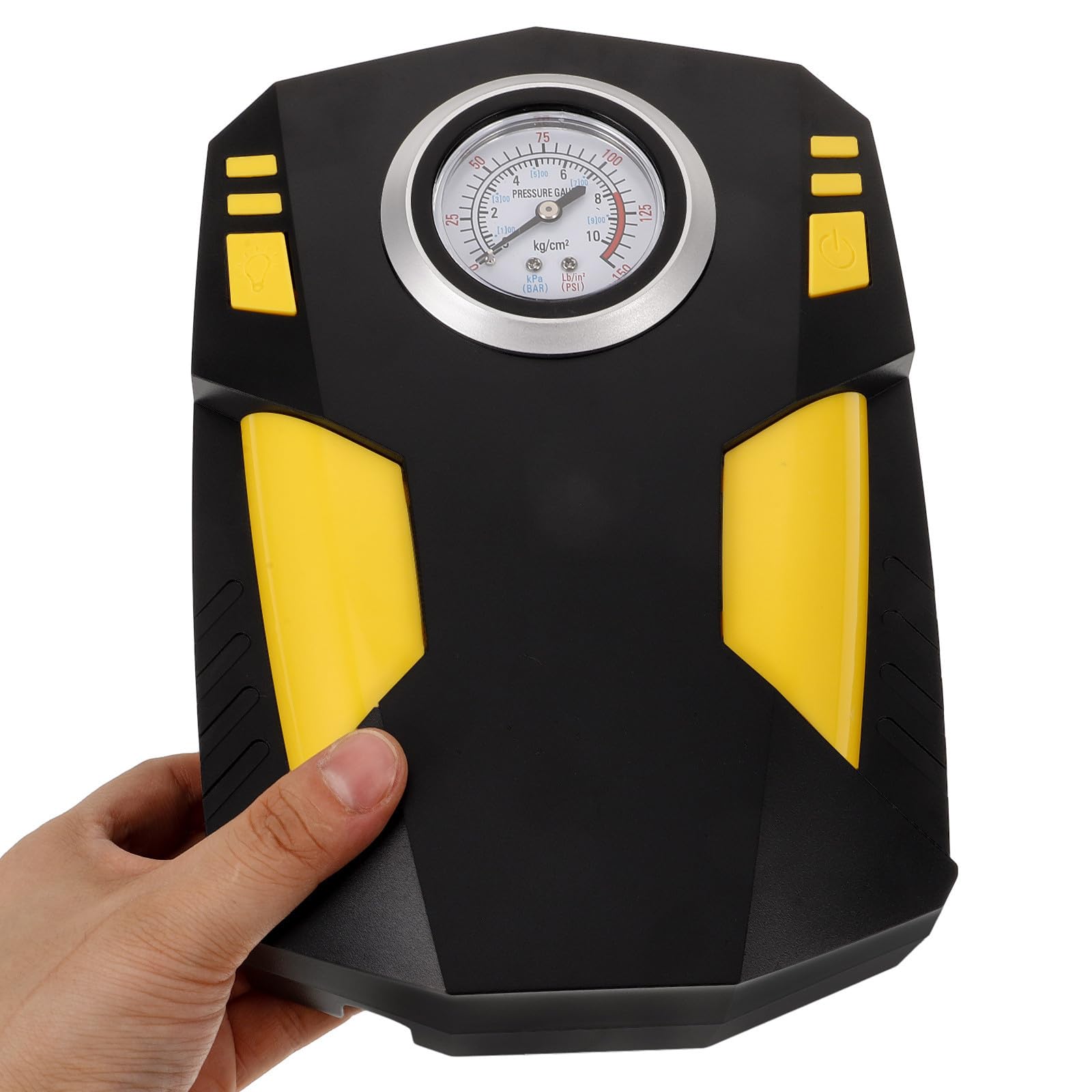 Holibanna Compressore Pneumatici Portatile per Auto e Bici Display Digitale, Pompa Aria ABS Regolabile e Funzione Gonfiaggio Rapido per Veicoli