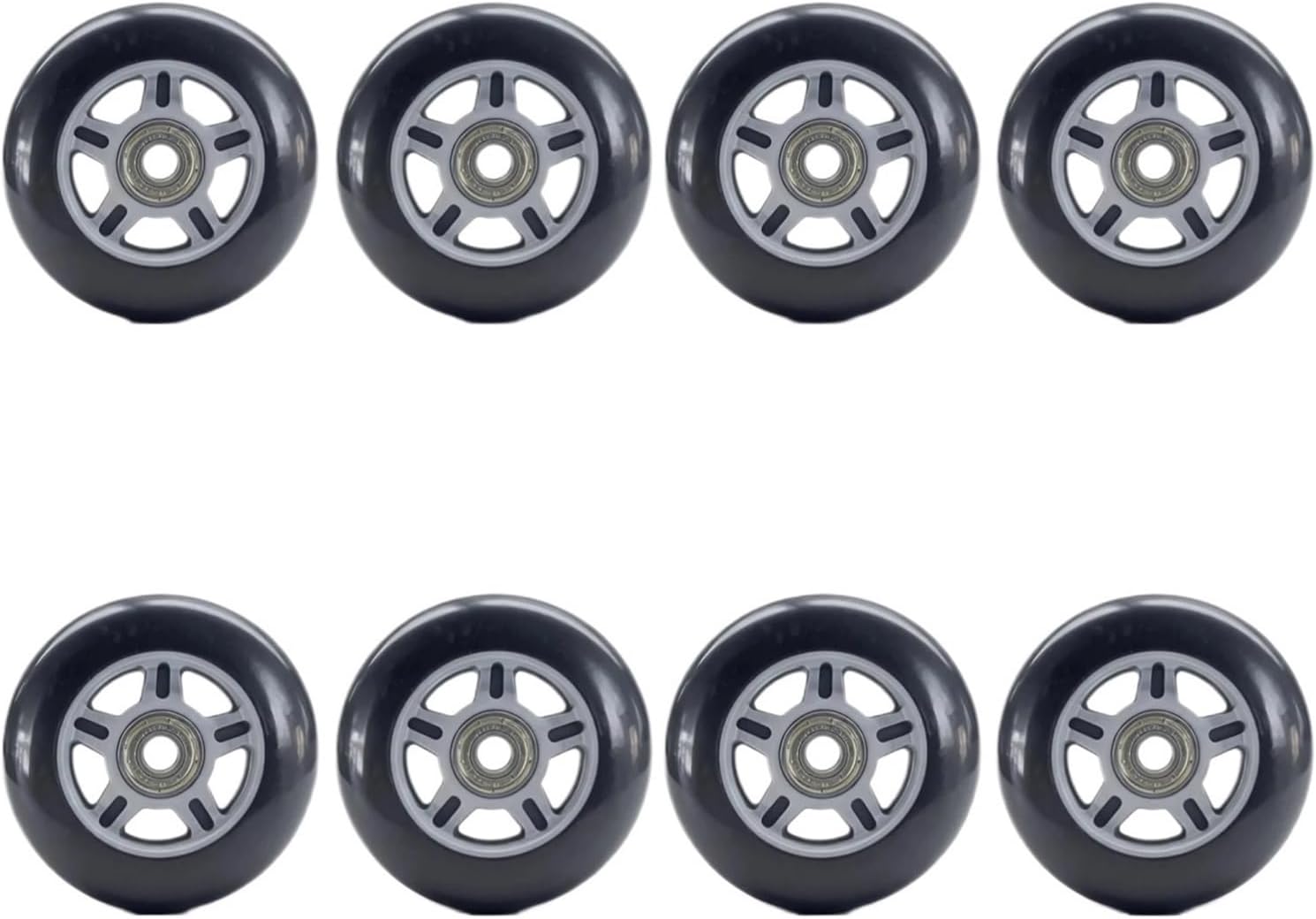 Inline Skate Wheels 8-Piece 84mm Replacement Wheels Set for Skates/Scooters with Premium ABEC-7 Bearings(6 Color Options) - PU Material(A1)