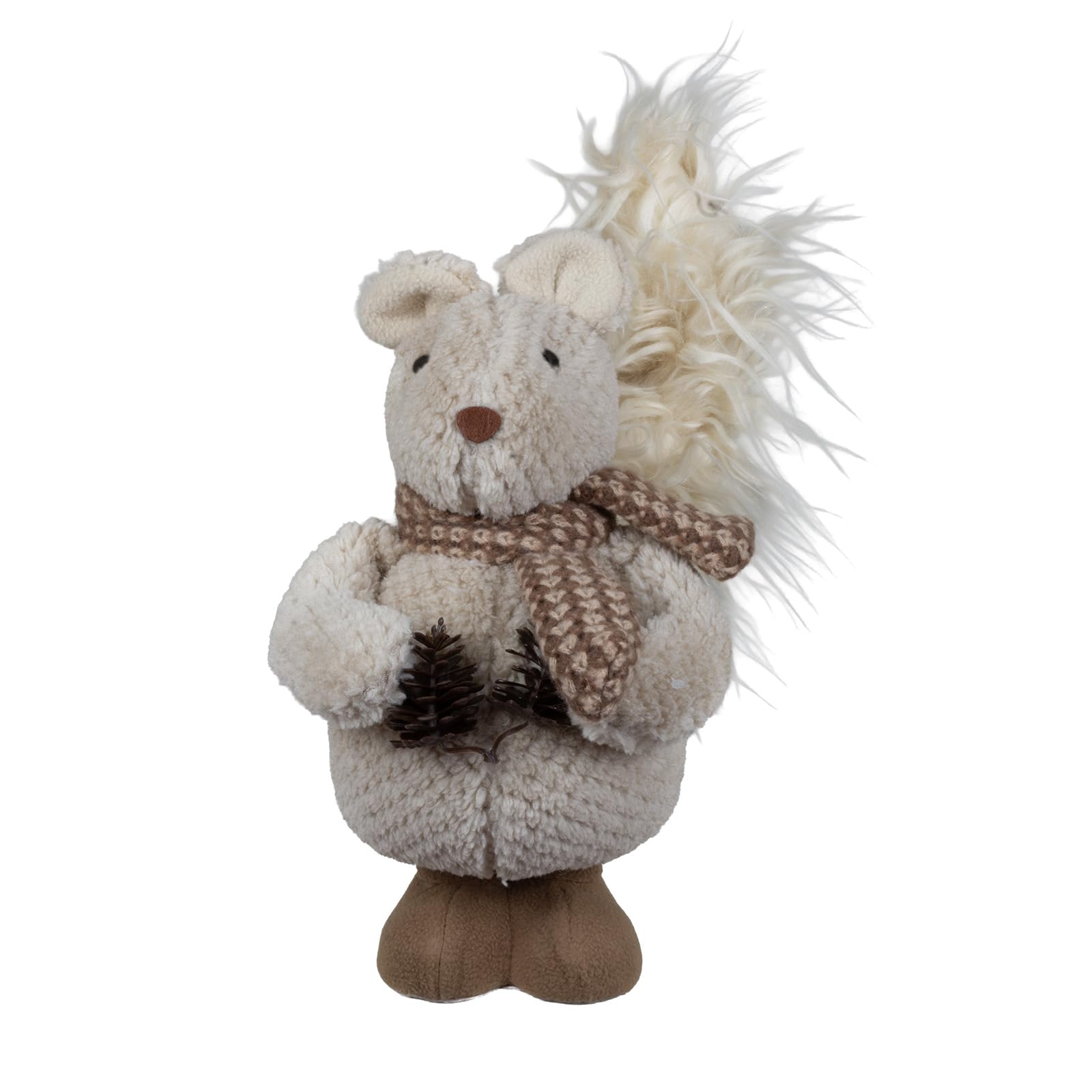 Monopol Christmas Paradise Eichhörnchen stehend mit Teleskopbeinen 50-65cm Deko Weihnachtstier beige