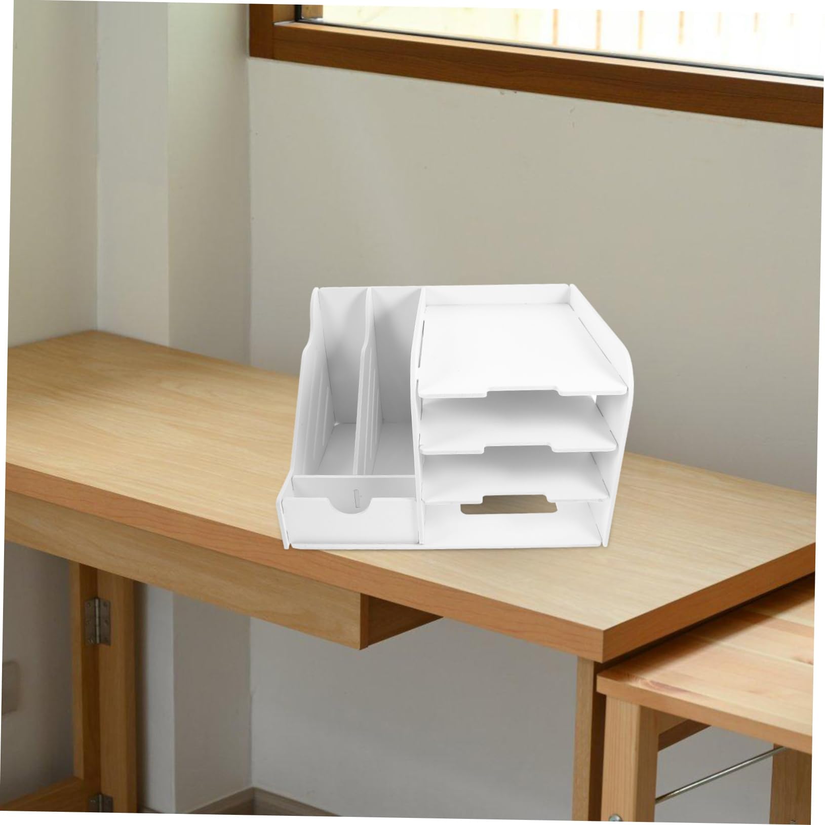 MAGICLULU Organizzatore Documenti da Scrivania Vassoio Portalettere Portadocumenti in Materiale Composito Organizer Multiuso Semplice e Pratico per Ufficio