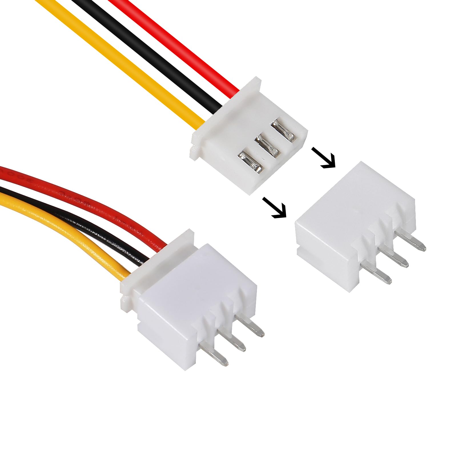 Kit de conector JST-XH com 10 pares, conector macho e fêmea de 2