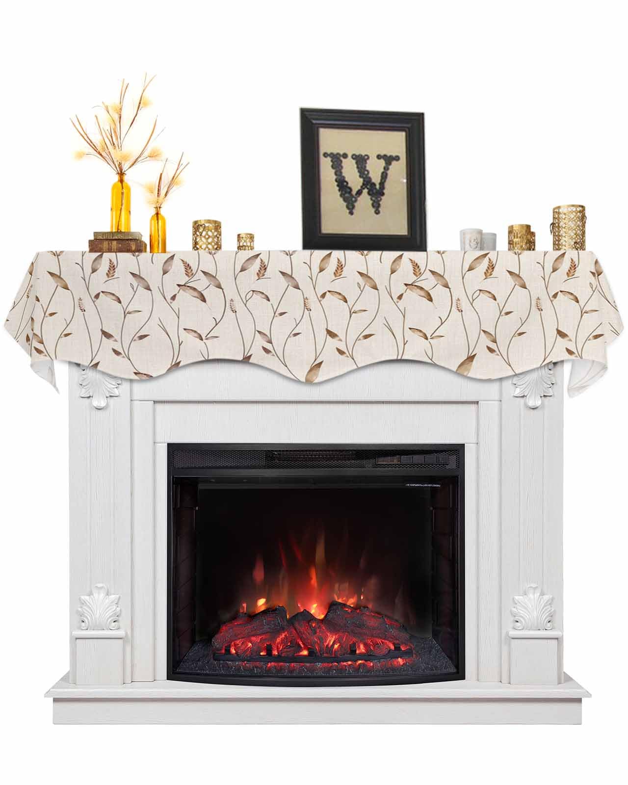 Xmas Gnomes Fireplace Mantel Scarf Cover, Mantel Shelf Top Scarf Runner for