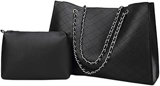 2 peças bolsa mãe dupla moda bolsa tote bag bolsas para mulheres tote bolsa sling bolsas para mulheres moda senhora bolsa feminina tote bolsa feminina bolsa chique bolsa preta bolsa de compras sacola sacola, Preto, 41X28CM