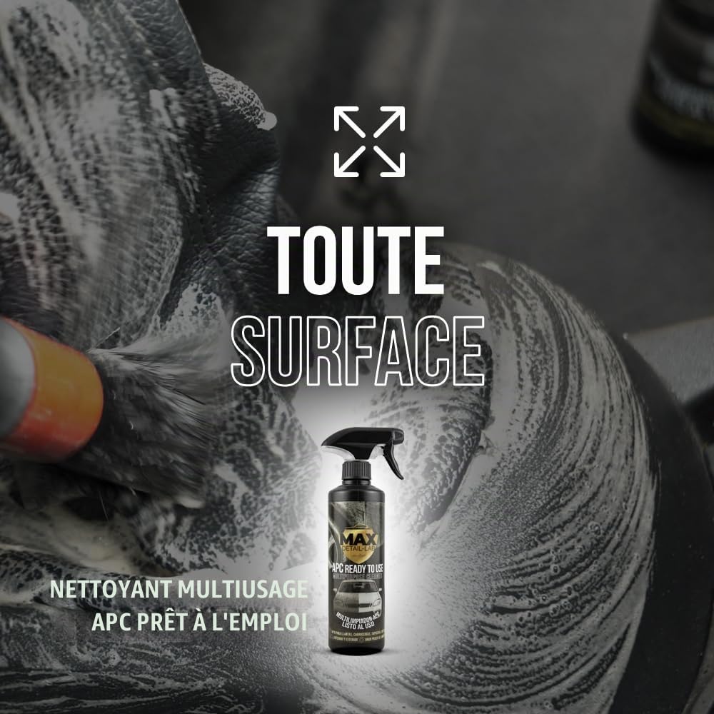 MAX DETAIL-LAB - APC 5L Nettoyant Voiture Universel Tout en Un, Lavage Sans Eau Intérieur et Extérieur, Entretien Complet pour Garniture, Moteur, Jantes, Kit Detailing Professionnel Auto Moto 5 Litres