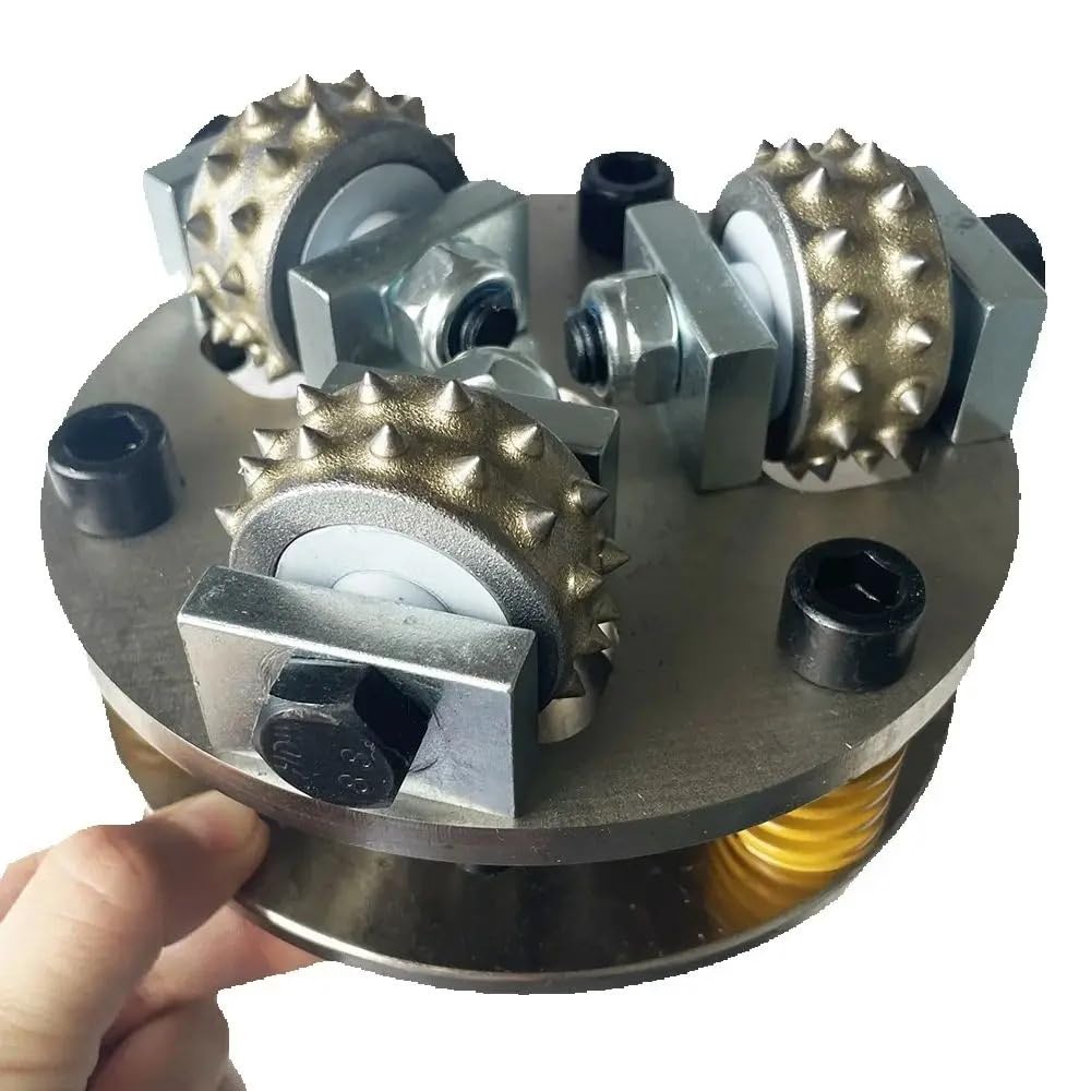 Martillo de arbusto de aleación de diamante de 150 mm, herramienta abrasiva Litchi de 3 rodillos for pulido de suelos de hormigón, granito, mármol y piedra