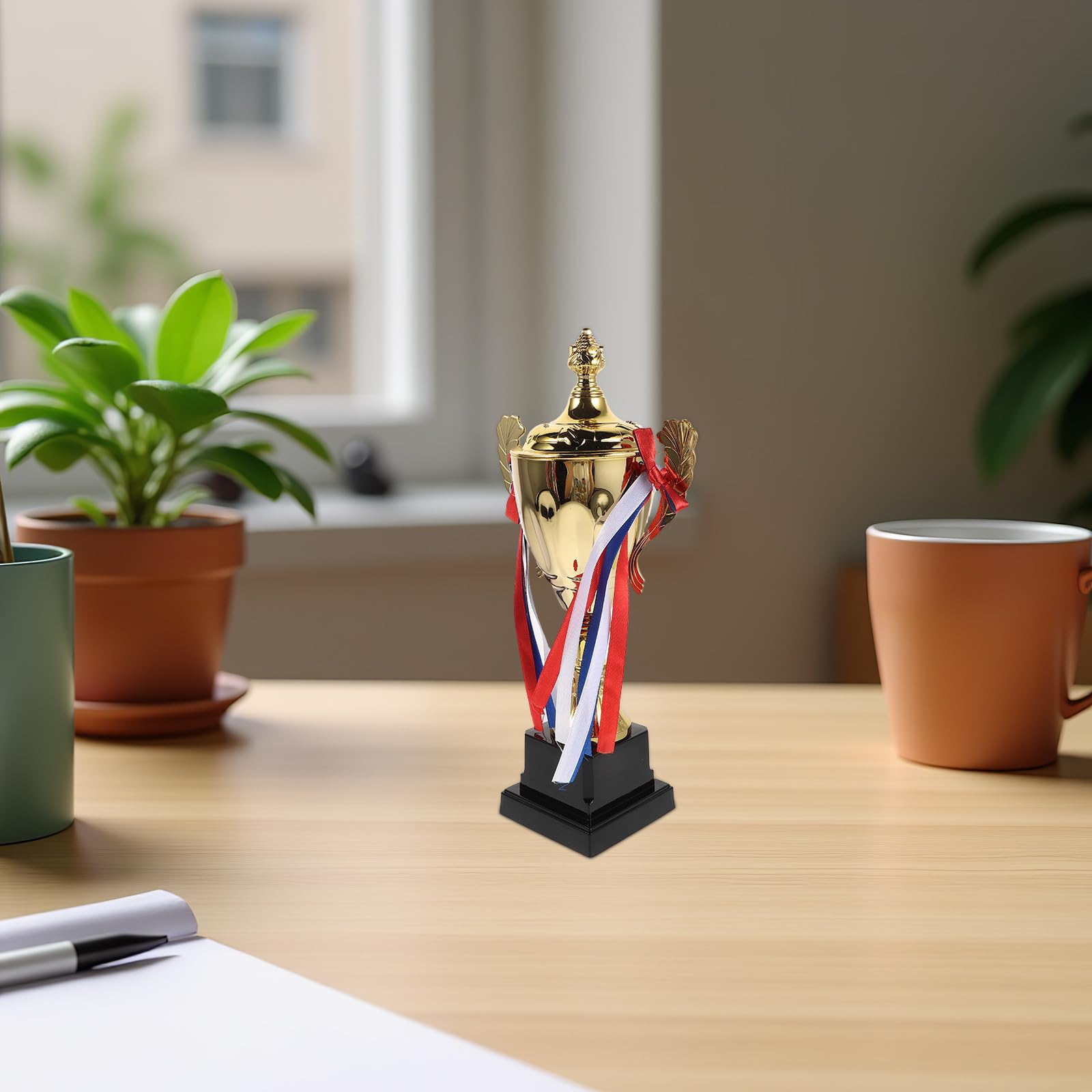 3 Piezas Set de Trofeos de Oro, Plata y Bronce para Competencia Deportiva Diseño Elegante y Acabado Metálico, Reconocimiento Distintivo y Exhibición Estable para Ceremonias