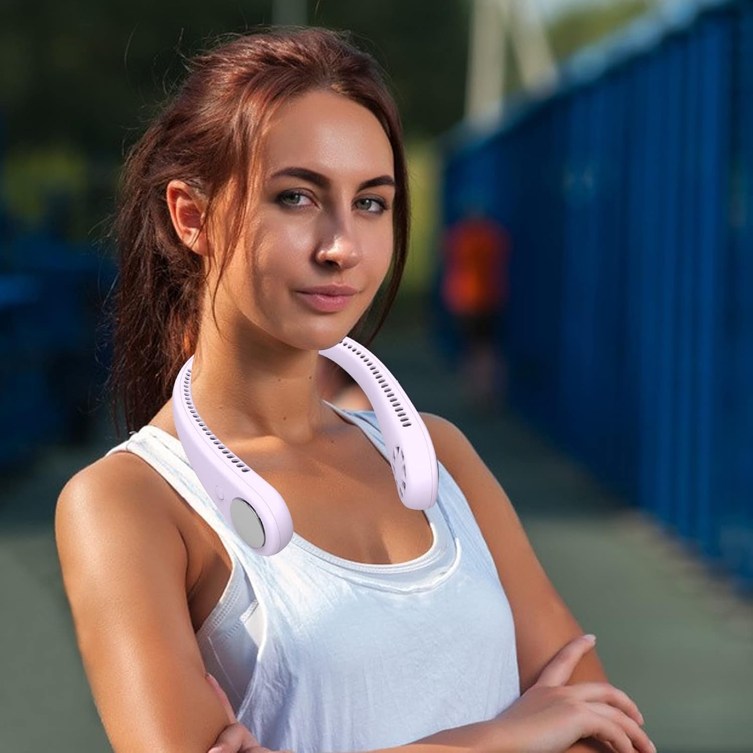 Portable Neck Fan, Hands Free Bladeless Fan, 2000 mAh