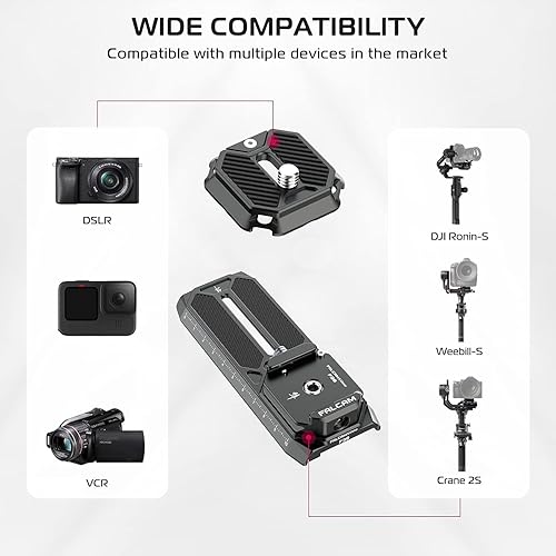 Miniatura 6 de ULANZI FALCAM F38 - Sistema de liberación rápida de cámara con placa QR antideflexión de 1.496in para DJI Ronin-S, DJI RS2, DJI RSC2, compatible con
