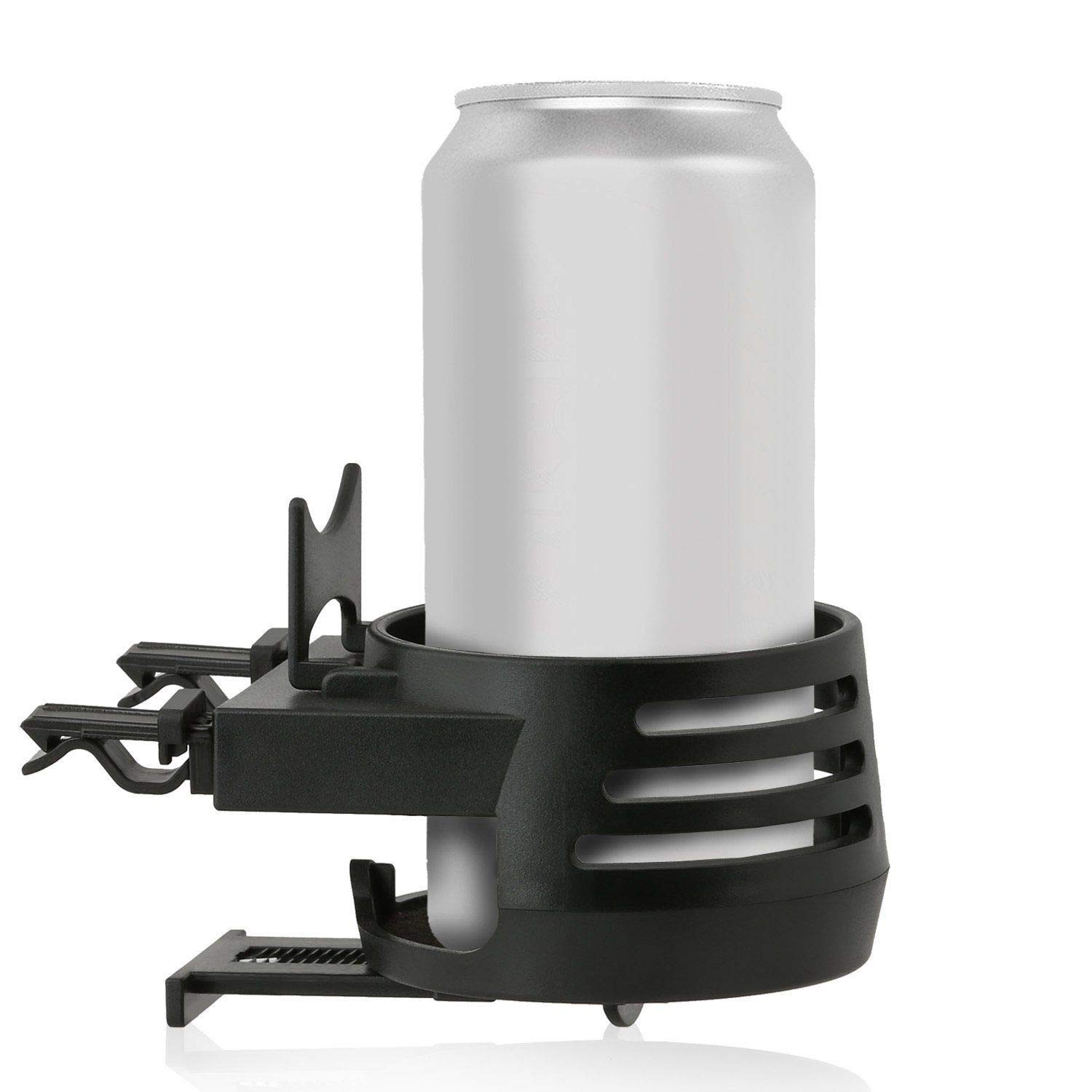 Wicked Chili 2X Car Beverage Holder Made in Germany - Porte-canettes | Porte-Tasses pour la Ventilation (canettes 0,25/0,33/0,5 L, Tasses à café, Tasses Thermo, diamètre : 53-70 mm) Noir