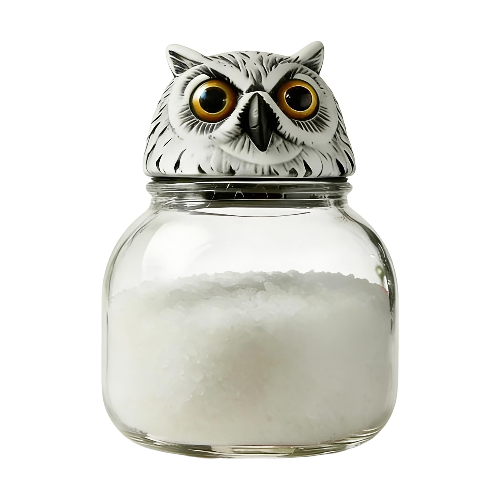Jazuaiao Glass Condiment Containers Set Salt Jars Fun Role Play Themes Perfect for Kitchen Decors and Gifts Chefs