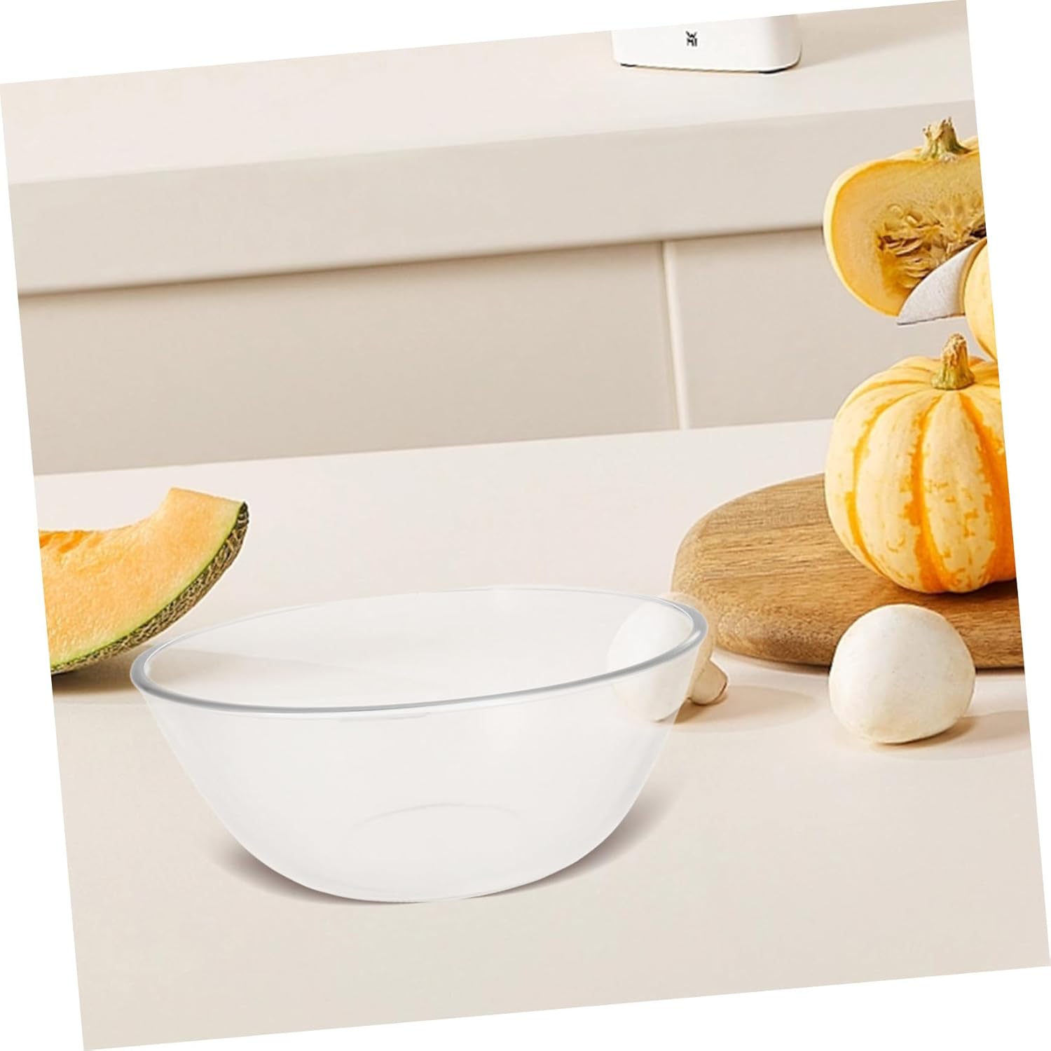 ABOOFAN Glass Mixing Bowls Vintage Style Heavy Duty for Kitchen Salad Bowl Decorative Storage Container Multi-purpose