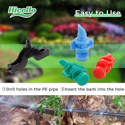 Miniatura 7 de 110 cabezales de micro aspersor de 90180360 grados, boquilla de nebulización, goteros de riego para plantas de jardín, césped, riego de plantas