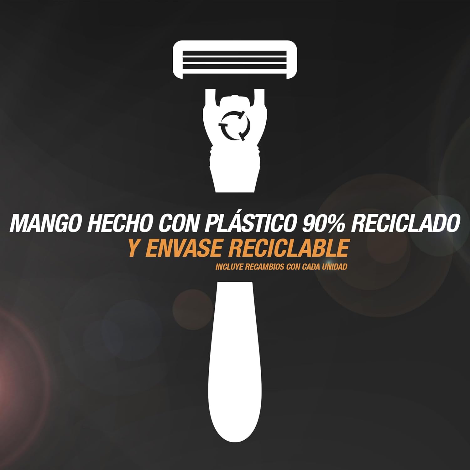 BIC Maquinilla Afeitar Desechable - 3 Cuchillas, 3 unidad, 1