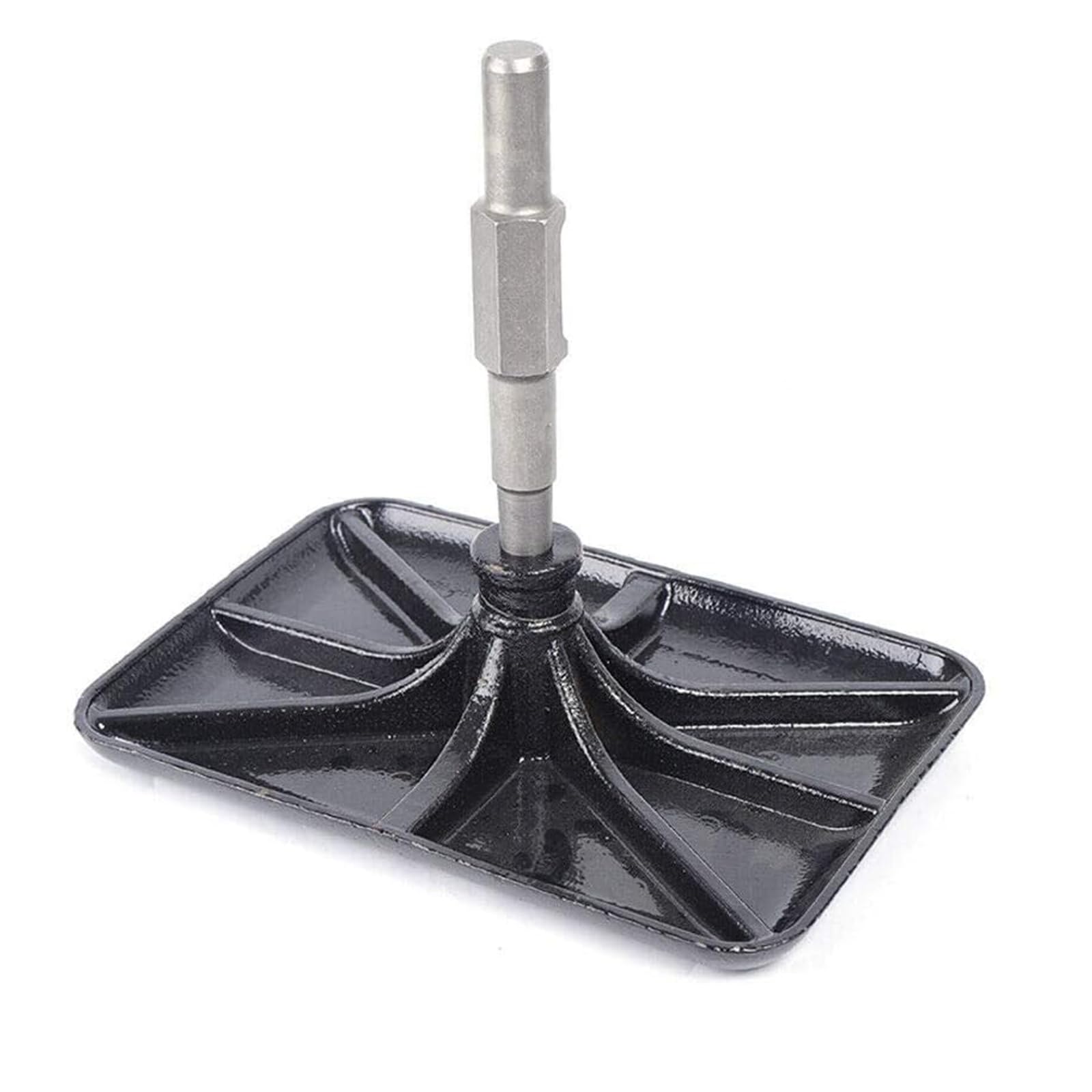 Martillo Neumático Placa Compactadora, Pisón De Acero Apisonador De Vástago Y Placa Tableta para Ronquidos para 65, 95, Y 125 Eléctrico Y De Gasolina Black,1