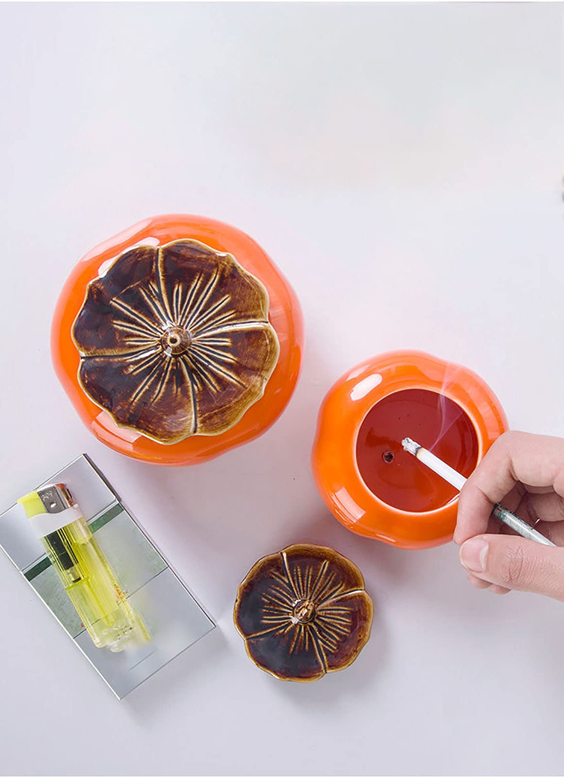 Amazon.co.jp: セラミックトマト形灰皿、繁栄灰皿、防風灰皿、家庭用