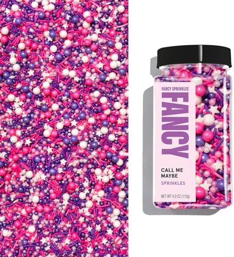 Fancy Sprinkles Call Me Maybe Pink Purple & White Sprinkles 1 Pack (0.5c)