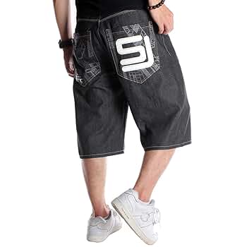 ★日本未入荷*PULL&BEAR*新作*クロコ型プリントデニムショーツ★ Amazon | [Bormran] ハーフパンツ デニムショーツ メンズ 極太