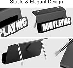 Now Playing Game Stand, Acrylic Universal Disc Display Holder | Video Game Box Display Stand, Compatible with Video Games, Showcase DVD CD Blu-ray Game Case, Holder Only, Black