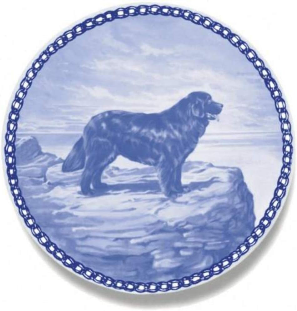 Newfoundland Dog Porcelain Plate For all Dog Lovers Size 7.61 inches