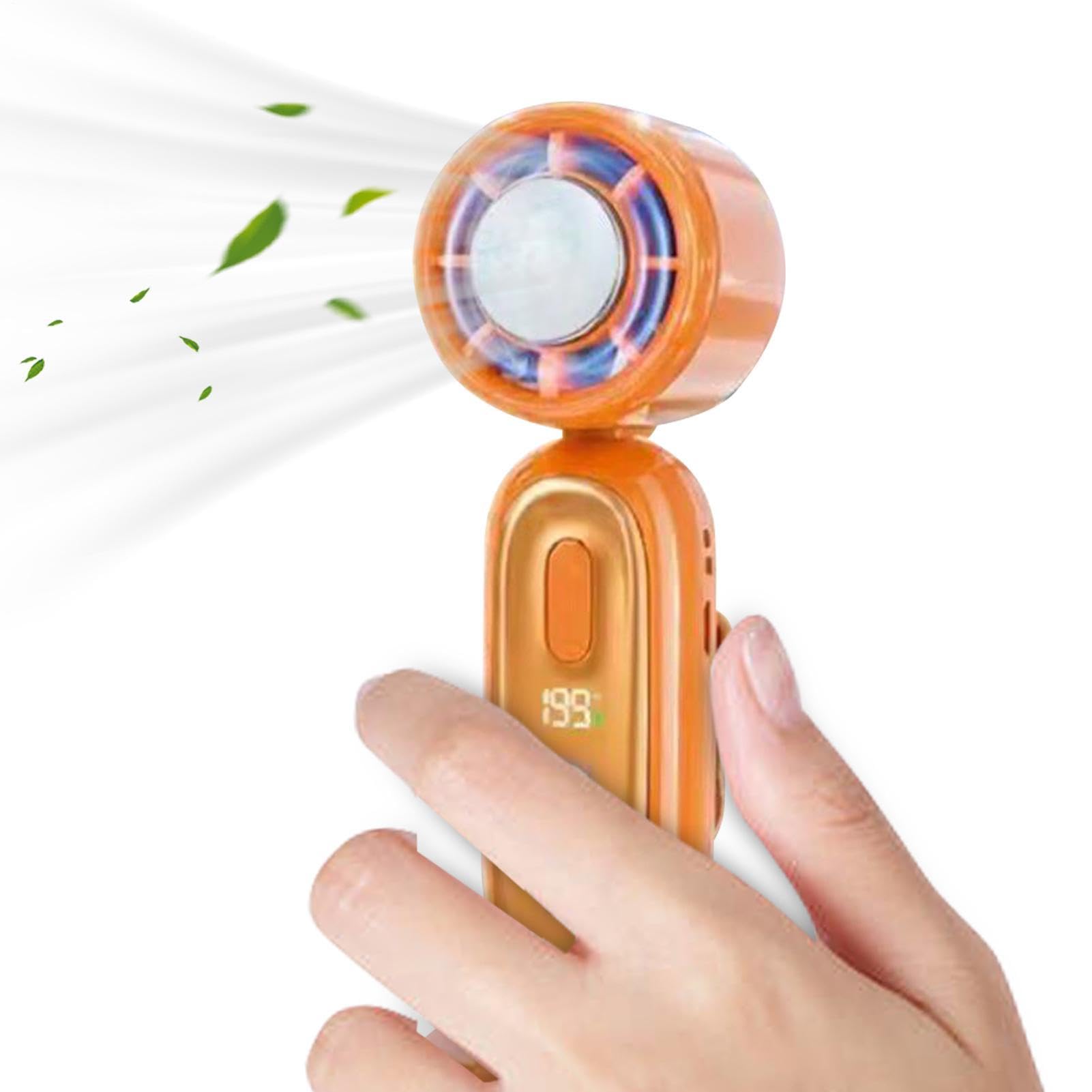 Ventilatore Elettrico Portatile Pieghevole Raffreddante Con Clip Posteriore | Mini Ventilatore a Batteria Ricaricabile Per Spiaggia Escursionismo Pesca Esterno Casa Ufficio Donna Uomo Bambini
