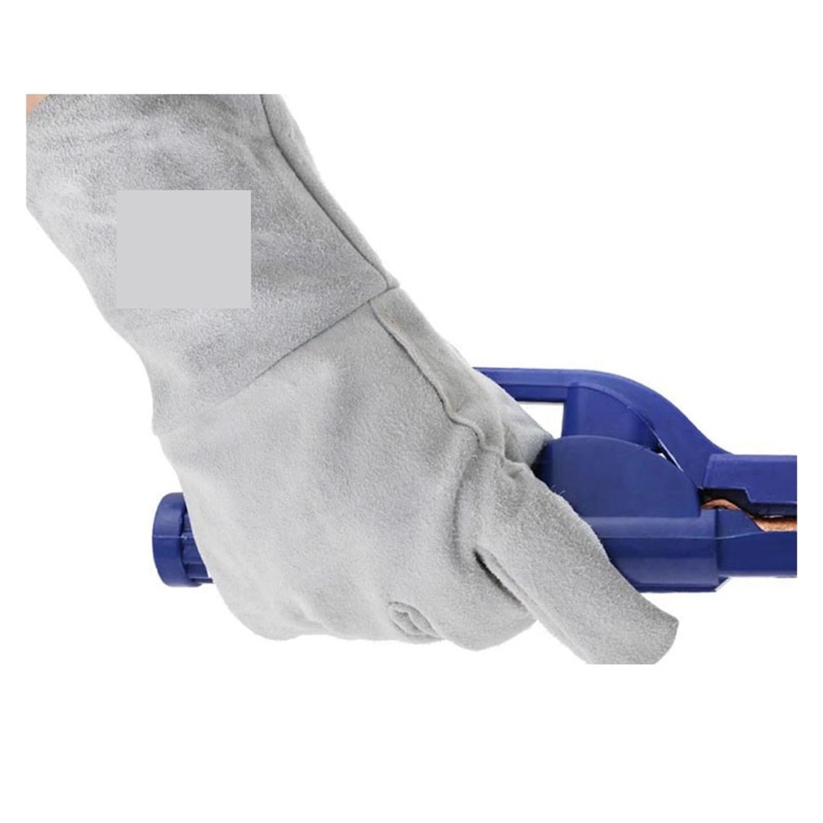 LNHHG Welding Clothes, Welding Glove Multifunctional Works Gloves Heat Resistant Protective Thick Wear Soft Cowhide(Long Double Layer)