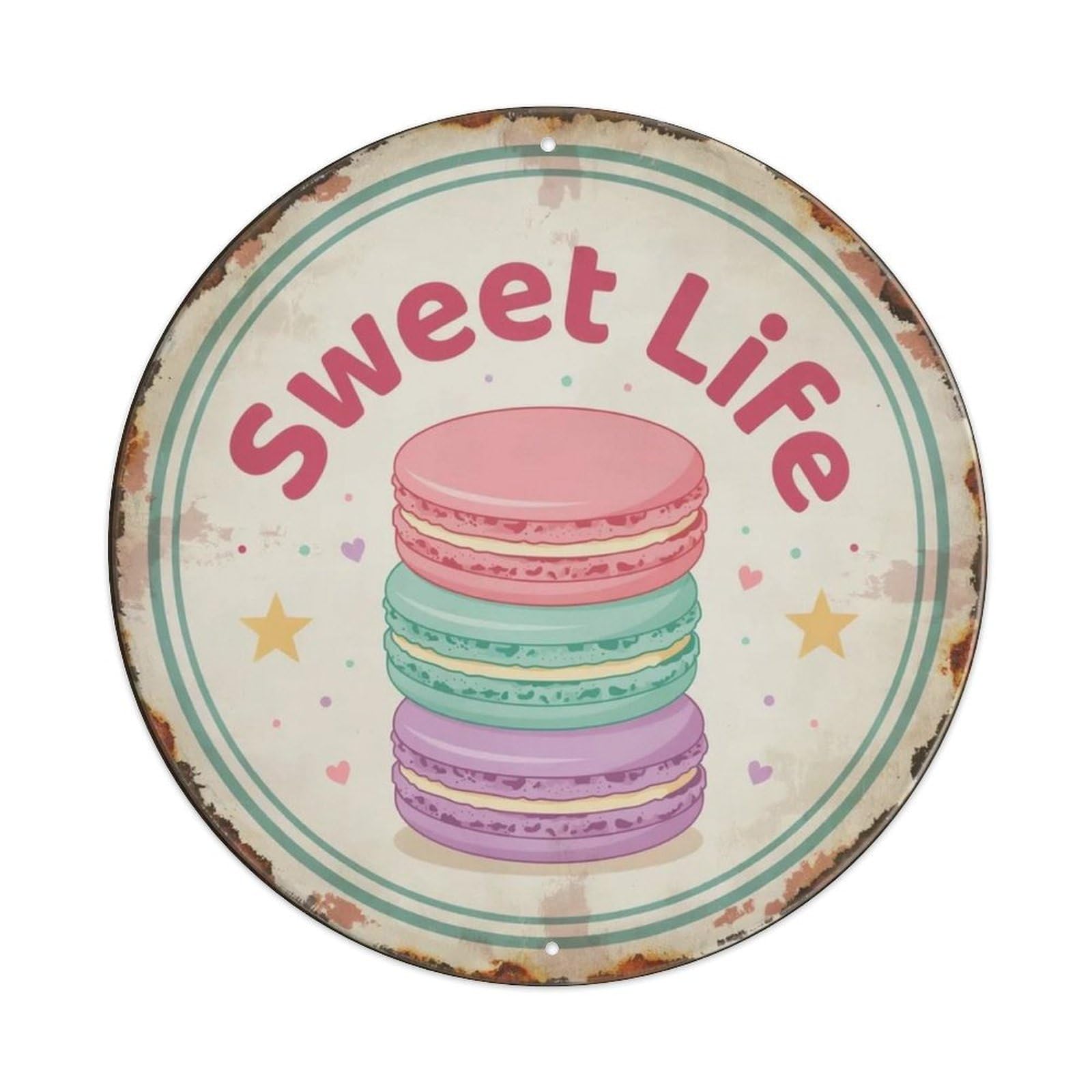 Sweet Life Pastel Metal Tin Sign Plaque