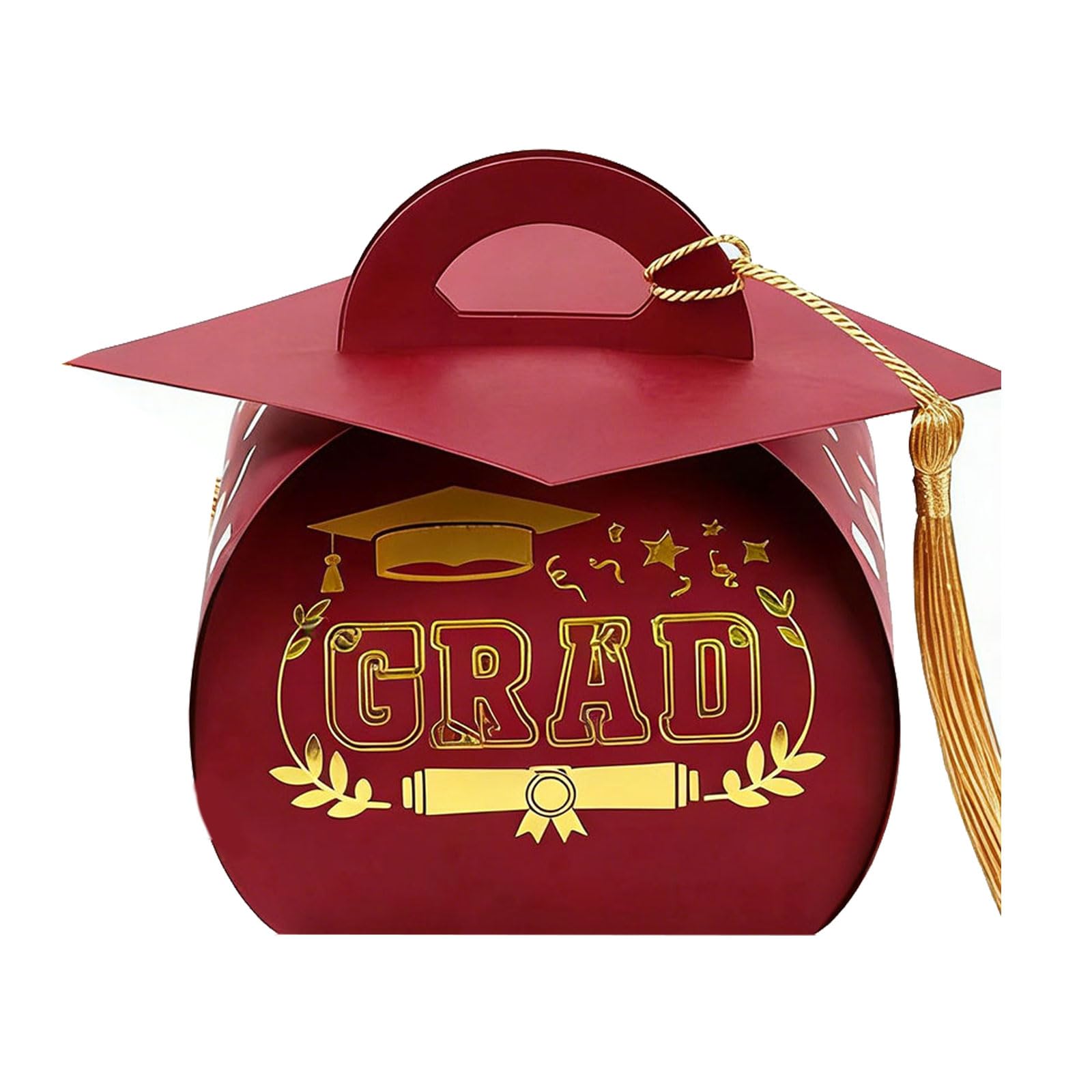Osniyaw Red The Individual Box For Graduation Caps Accessories Contains Certificates, Photos And Memorabilia In A Box For Graduation Caps Made Of Durable Paper