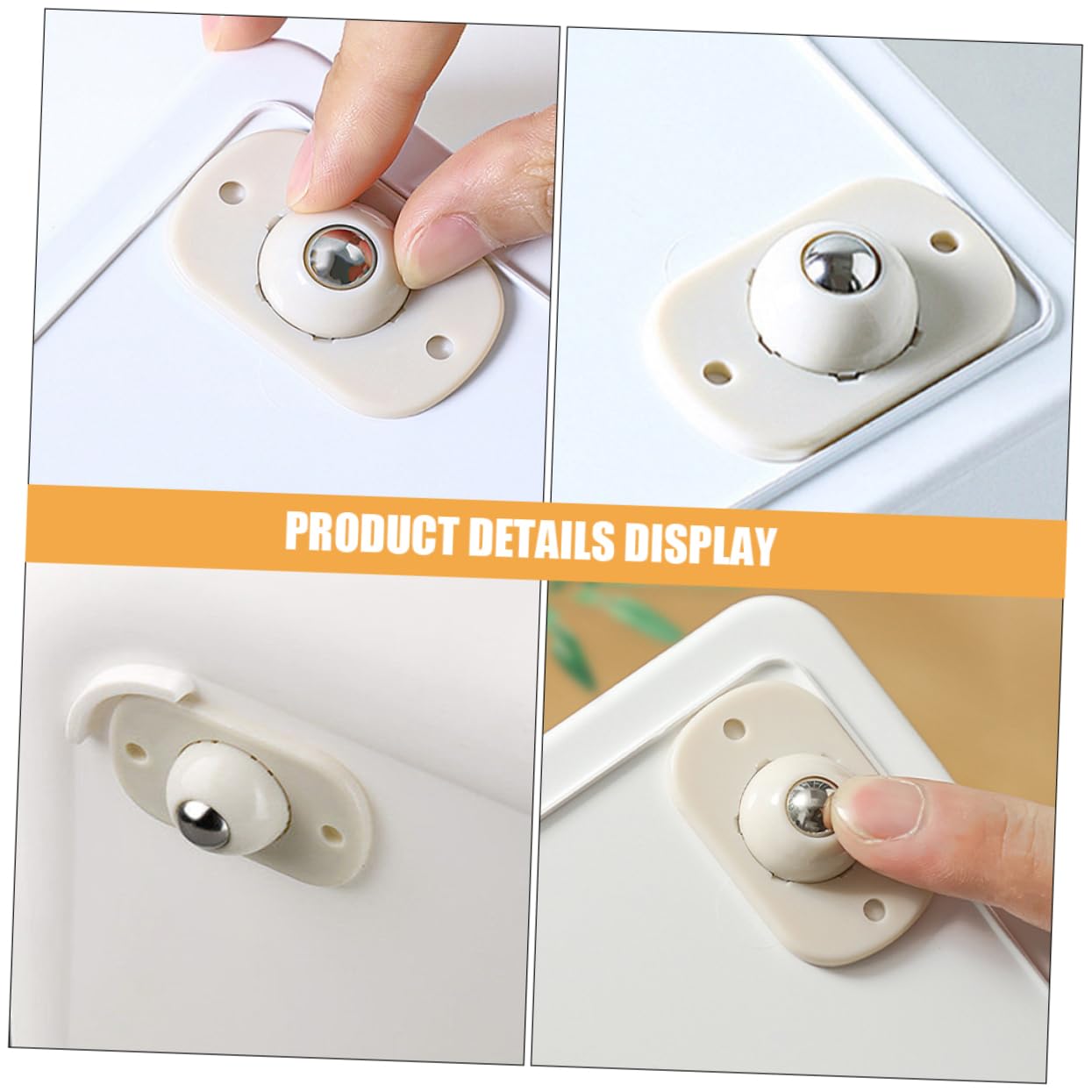 4 Pcs Mini Casters for Furniture Self-Adhesive Appliance Rollers Small Kitchen Appliance Parts Desk Chair Wheels Easy to Install