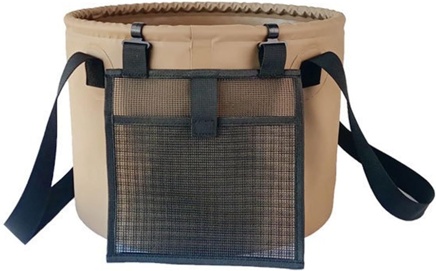 Foldable PVC Bucket 20L Portable Water Container Wash Basin With Net Pocket For Camping Fishing Outdoor Activities Foldable Bucket With Mesh Net Bag